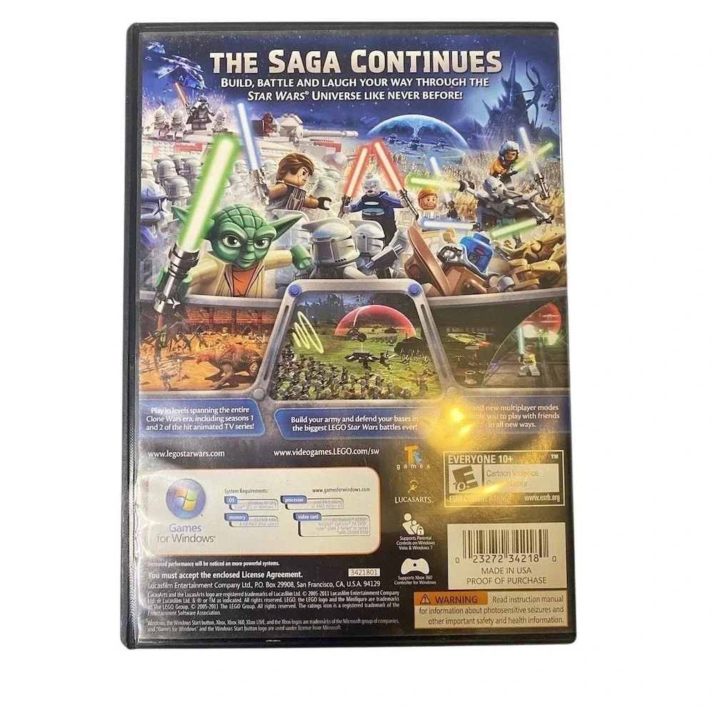 LEGO‎ Star Wars III The Clone Wars PC DVD-ROM Game Single Player Co-op